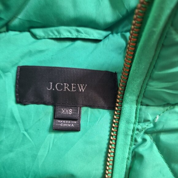 J Crew green quilted vest size XXS - Picture 4 of 5